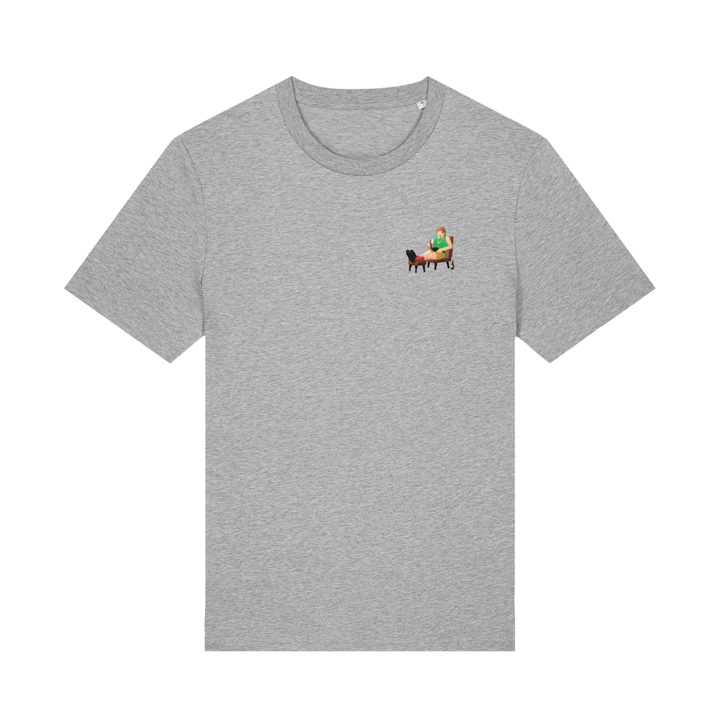 tuche store t-shirt gris brodé le bouzollais