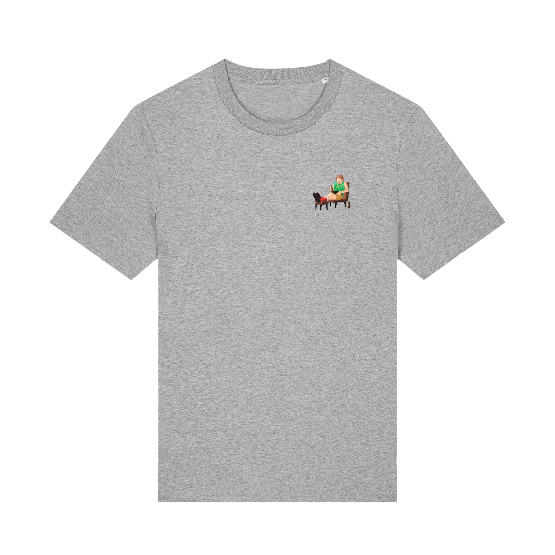 tuche store t-shirt gris brodé le bouzollais